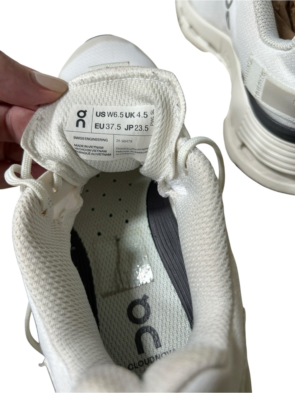 On Running Cloudnova Form Cloudtec Women’s Running Shoes White Size 6.5 - Picture 7 of 7